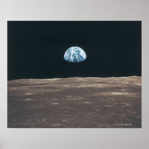 Poster La terre vue de la lune
