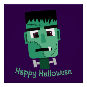 Poster La tête du monstre Frankenstein