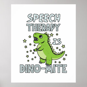 Poster La Thérapie de la parole est Dino-Mate Thérapeute