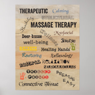 Poster La thérapie de massage exprime l'art d'affiche