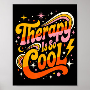 Poster La thérapie est cool mentalité saine esprit positi