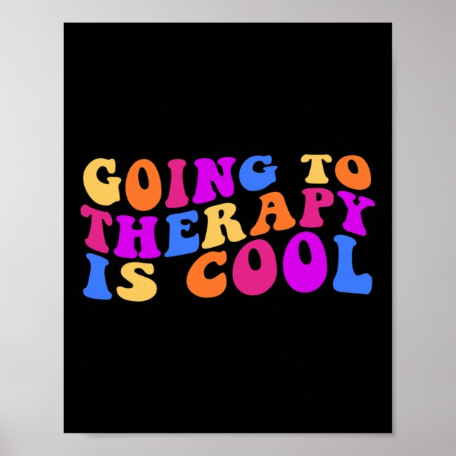 Poster La thérapie est la santé mentale Cool sensibilisat (Devant)