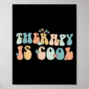 Poster La Thérapie Super Rétro Est La Santé Mentale Cool