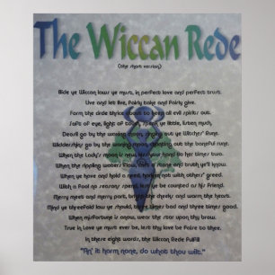 Poster La toile de Wiccan Rede