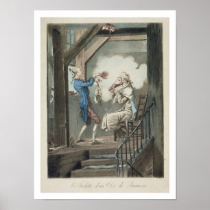 Poster La toilette du commis d'une mandataire, gravée par