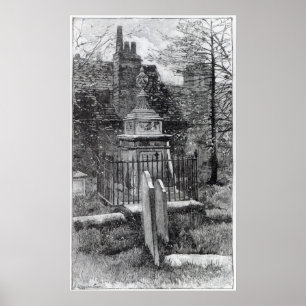 Poster La tombe de Hogarth dans la cimetière de Chiswick