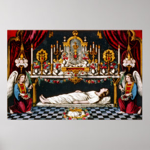 Poster La tombe sacrée de la Vierge bénie - 1907