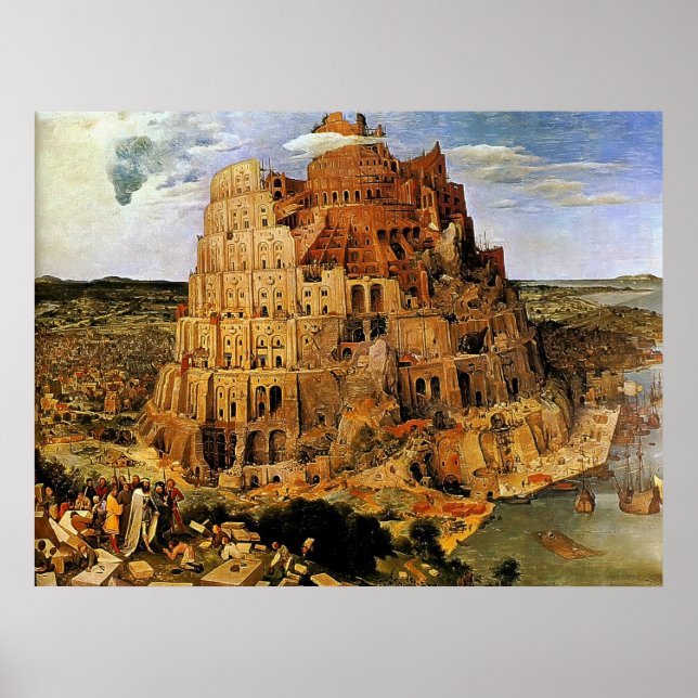 Poster "La Tour de Babel" de Pieter Bruegel (vers 1563) (Devant)