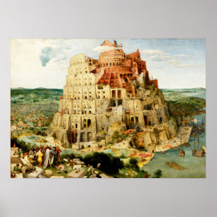 Poster La Tour de Babel" par Pieter Brueghel l'Ancien