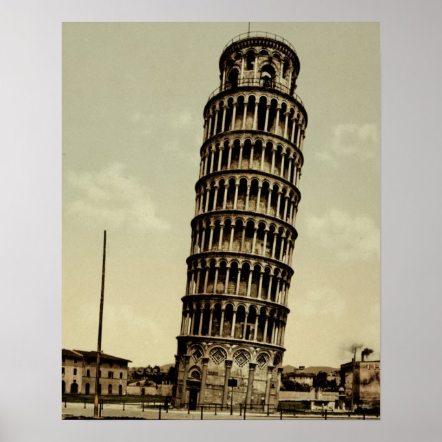 Poster La Tour penchée Pise Italie (Devant)