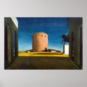 Poster La Tour Rouge Giorgio de Chirico