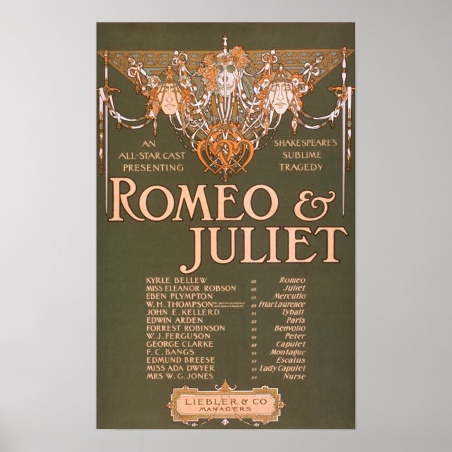 Poster La Tragédie Sublime de Shakepeare "Romeo & Juliet" (Devant)