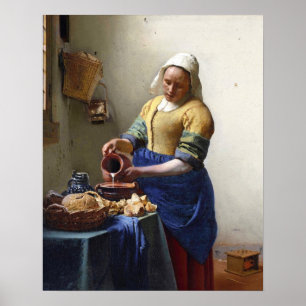 Poster La trayeuse, c.1658-60 (huile sur la toile)