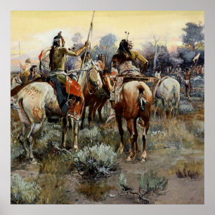 Poster « La Trêve » Art occidental par Charles M Russell