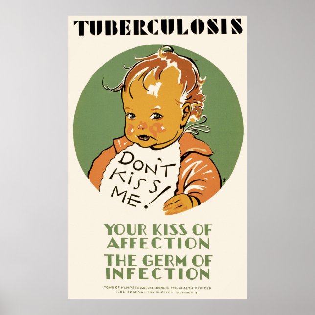Poster La tuberculose ne me baise pas bébé (Devant)