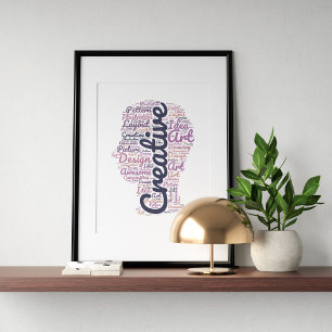 Poster La typographie créative en forme.