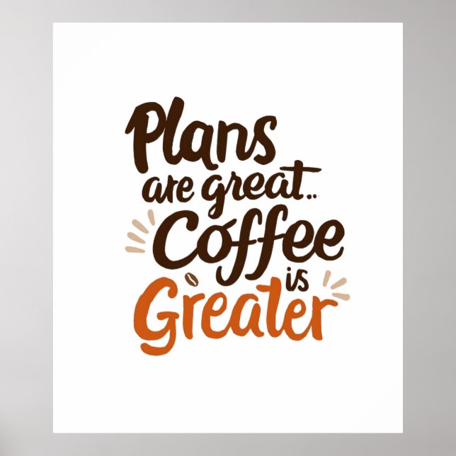 Poster La typographie de Coffee Lover (Devant)