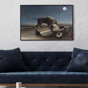 Poster La Tzigane endormie d'Henri Rousseau (1897) célèbr