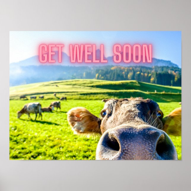 Poster La vache drôle va bien bientôt (Devant)
