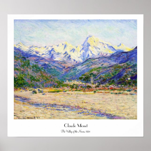 Poster La Vallée de la Nervia, 1884 Claude Monet (Devant)
