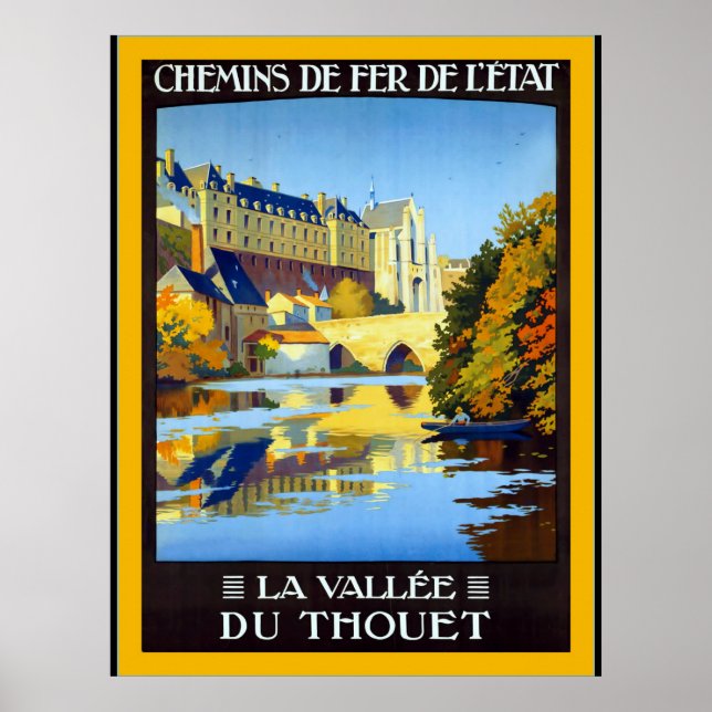 Poster La Vallée du Thouet ~ Vintage (Devant)