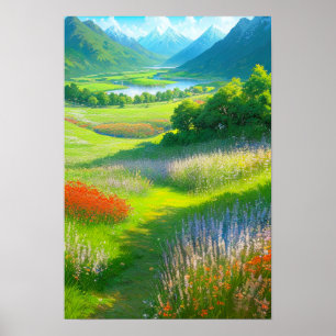 Poster La Vallée verte luxuriante