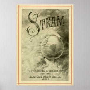Poster La vapeur fait tourner le monde 1904