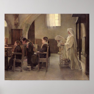 Poster La veille de la première communion, avant 1890