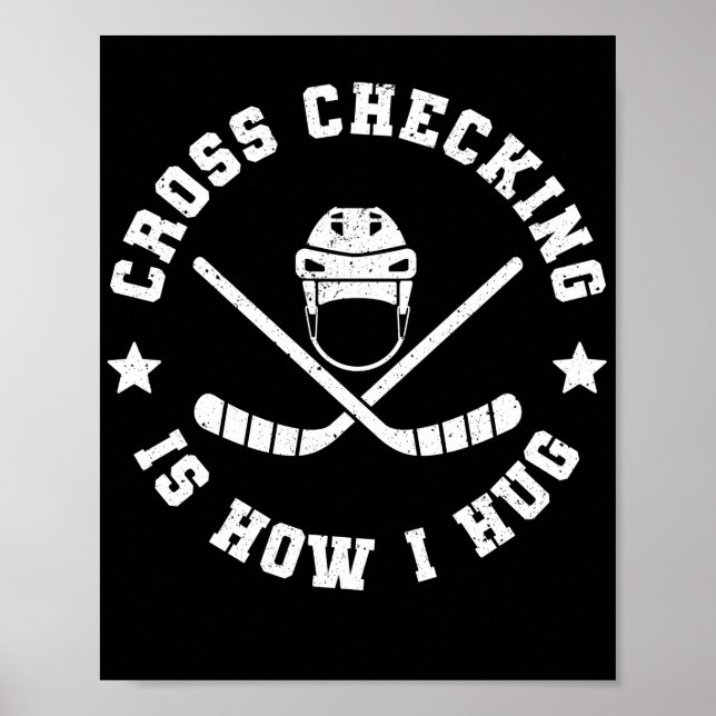 Poster La Vérification De La Croix De Hockey Sur Glace Es (Devant)