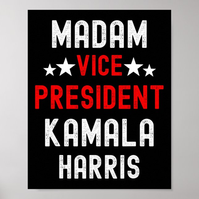 Poster La Vice-Présidente Kamala Harris Feminist Shirt. H (Devant)