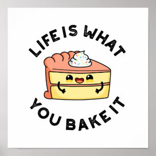 Poster La Vie C'Est Ce Que Vous Cuisez C'Amusant Pun De G