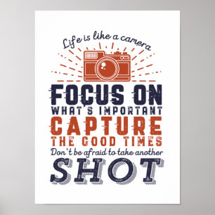 Poster La Vie, C'Est Comme Une Citation De Photographe De