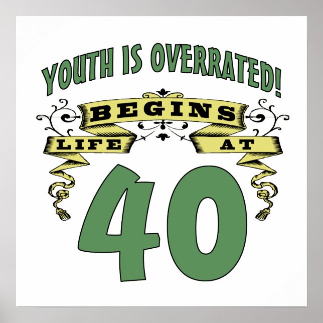 Poster La vie commence à 40e anniversaire (Devant)