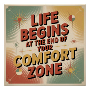 Poster La vie commence à la fin de votre zone de confort