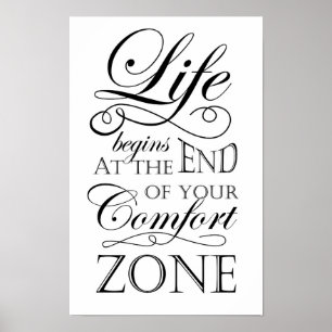 Poster La vie commence à la fin de votre zone de confort