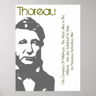 Poster La Vie Consiste En L'Affiche Wilough Thoreau
