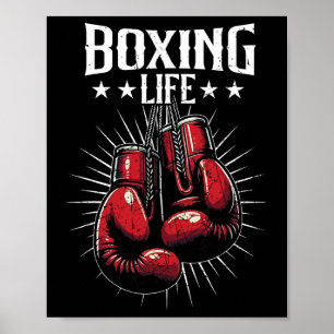 Poster La vie de boxe Amateurs de kickboxing Kickboxeur P