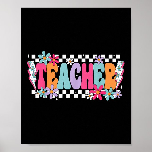 Poster La Vie De L'Enseignant Heureux Premier Jour De L'É (Devant)