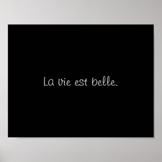 Poster La vie est belle. (Life is beautiful.)