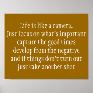 Poster La vie est comme un appareil-photo