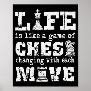 Poster la vie est comme un jeu d'échecs - changer avec ch