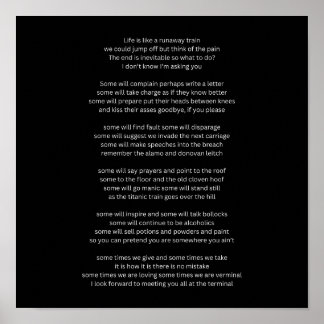 Poster La vie est comme un train en fuite