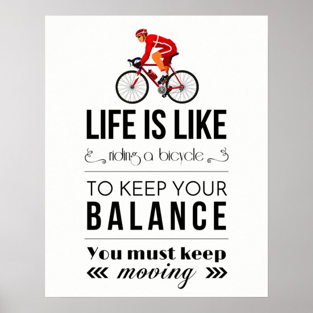 POSTER LA VIE EST COMME UN VÉLO (Devant)