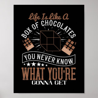 Poster La Vie Est Comme Une Boîte De Chocolats