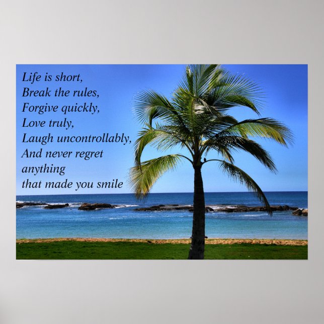 Poster La vie est courte (Devant)