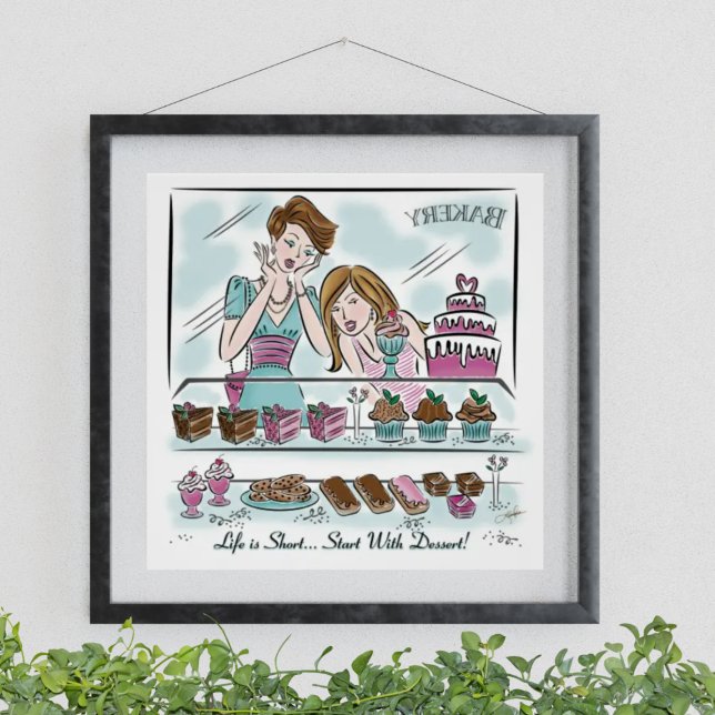 Poster La vie est courte...Commencez par le dessert ! Mei (Créateur téléchargé)