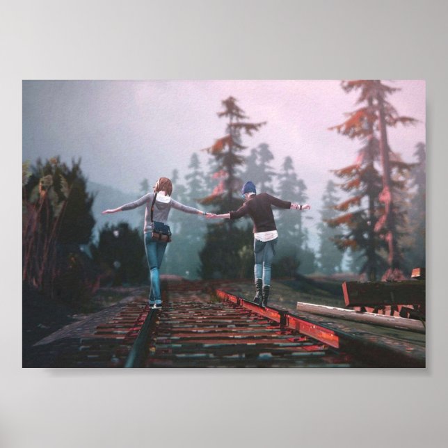 Poster La vie est étrange voie ferrée (Devant)