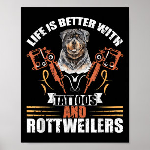 Poster La Vie Est Meilleure Avec Les Tatouages Et Les Rot