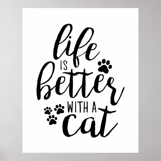 Poster La vie est meilleure avec un chien Citations de l’ (Devant)