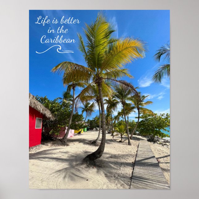 Poster La vie est meilleure dans les Caraïbes (Devant)